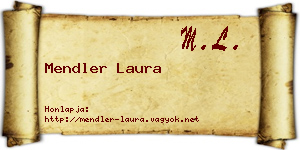 Mendler Laura névjegykártya
